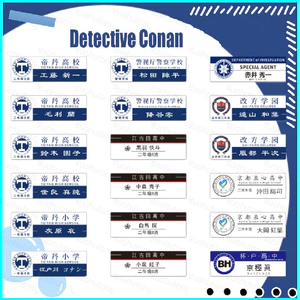 HT2 Thám Tử Lừng Danh Conan Huy Hiệu Trâm DIY Túi Mặt Dây Chuyền Anime Teitan Mori Ran Kaito Chân Phụ Kiện Thời Trang TH2