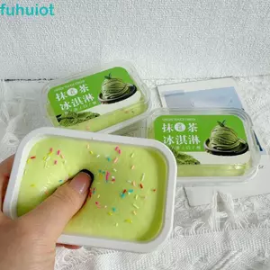 FUHUIOT Hộp Dính Bánh Squishy Đồ Chơi, Đồ Chơi Bóp Bánh Mì Mô Phỏng 3D Phục Hồi Chậm, Mới Lạ Hình Bánh Mì Mềm Handmade Squishy Fidget Đồ Chơi Giáo Dục