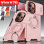 Dành Cho Vivo V70 FE V70FE 2026 Ốp lưng Giáp Nhẫn Đứng Vỏ Từ Tính VivoV70 VivoV70FE V60 V50 V40 Pro Lite VivoV70Lite Bảo Vệ Ống Kính Ốp Lưng Chống Sốc