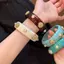 AqToCna Bohemian Shell Nhựa Braclets Dành Cho Nữ Hình Học Hyperbole Vintage Lắc Tay Trang Sức Thời Trang Thanh Lịch Acrylic Pulseras AqToCna