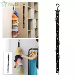 Giá đỡ mũ YUUKII, có móc có kẹp kim loại Mũ lưu trữ, Mũ đen treo
