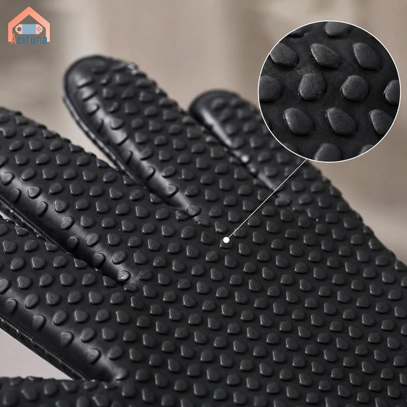 Găng tay lò nướng nhà bếp chuyên nghiệp Găng tay bảo vệ nhiệt chống thấm nước bằng silicon có độ che phủ bổ sung để nướng thịt nướng