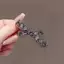 AqToCna 1 Cái Nữ Nổ Bên Kẹp Dubill Kẹp Pha Lê Tím Cao Cấp Kim Cương Giả Rỗng Nơ Kẹp Tóc Đơn Giản Phong Cách Hàn Quốc Phụ Kiện Tóc AqToCna