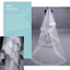 Veil cô dâu FUJIOU, Veil cưới trắng 1,5 / 3 / 5m, Veil mặt một lớp thêu dễ thương Viền vải tuyn Phụ kiện kết hôn