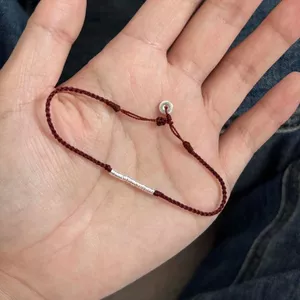 Dây Đỏ Bạc Dệt Tay Học Sinh Benming Niche Thiết Kế Vòng Tay Tinh Tế Vòng Chân