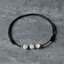 Thiết Kế Chuyển Hạt Trắng Opal Đen Dây Vòng Tay Đơn Giản Mori Phong Cách Tính Khí Sinh Viên Bạn Gái Cặp Đôi Vòng Chân Phong Cách