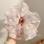 Mềm Seersucker Hồng Hoa Scrunchy Dây Buộc Tóc Cao Cấp Cổ Tích Lười Đầu Phụ Kiện Tóc Quá Khổ