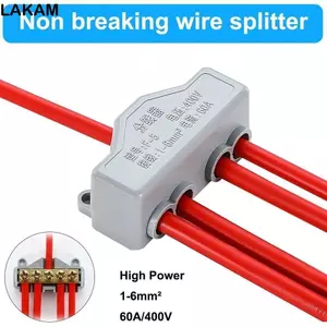 Bộ chia công suất cao LAKAM, Khối đầu cuối nhanh bằng đồng thau dẫn dòng điện lớn, đầu nối dây công suất cao