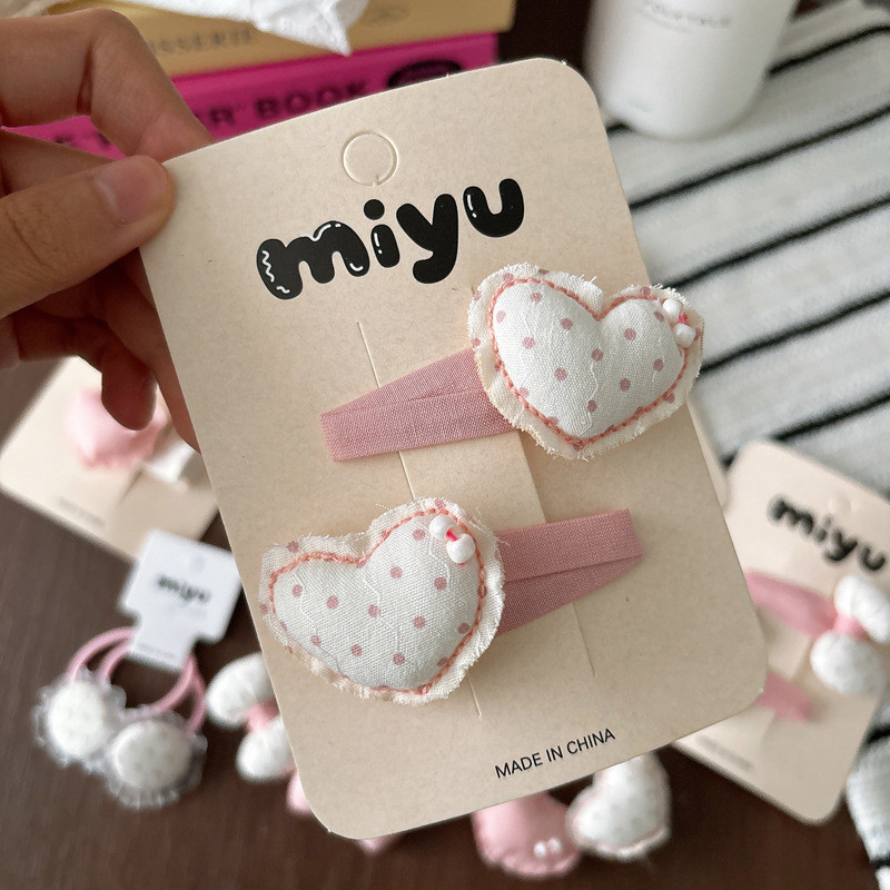 Bộ kẹp tóc nơ hồng ngọt ngào Bộ phụ kiện tóc cho bé gái