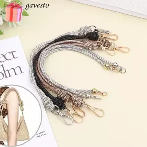 Dây đeo túi kim cương giả GAVESTO, Dây đeo dây chuyền túi xách lấp lánh bằng kim cương giả, Đa năng có khóa Nút thắt vòng sáng bóng Làm ví DIY
