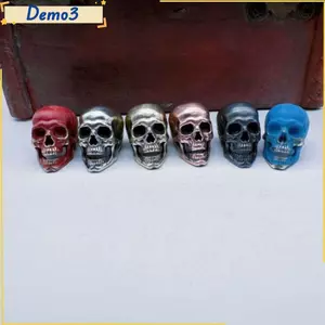 Hạt đồng điêu khắc, Phụ kiện trang sức DIY Đầu lâu Mặt dây chuyền cổ điển, Mặt dây chuyền vòng tay thủ công chất lượng cao EDC Dụng cụ ngoài trời