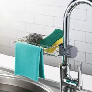 Springevenstar Bồn Rửa Nhà Bếp Giá Đỡ Inox Bền Vòi Lưu Trữ Ra Cho Bọt Biển Và Xà Phòng Springevenstar