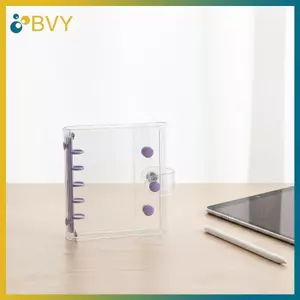 BVY Office Professional PVC Bìa mềm Tạp chí Chất kết dính hai nút Thiết kế trong suốt để sử dụng cá nhân.
