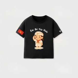 Áo phông cộc tay hình Yêu Tổ Quốc cho bé trai bé gái Kids T Mall áo Cờ Đỏ Sao Vàng Việt Nam cho bé #15