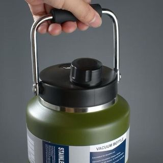 [GIỮ NHIỆT LÂU] Bình Giữ Nhiệt Inox 316 2L/ 1,5L Dáng Lùn Miệng Rộng Có Tay Cầm Bình Nước Mang Theo