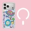 Ốp điện thoại cứng hình phi thuyền hoạt hình từ tính cho iPhone 17 16 Pro 15 14 Pro Max Vỏ bảo vệ mờ mờ mờ trong suốt