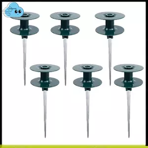 Kim loại mạ kẽm 10 Inch Hướng dẫn vòi vườn Spike 6 gói Bảo vệ vòi cọc hạng nặng hàng đầu để bảo vệ thực vật