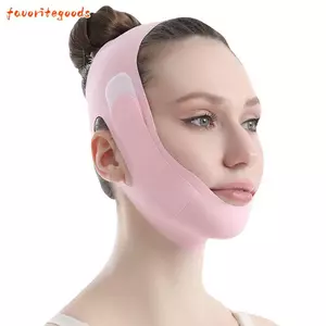FAVORITEGOODS Chin Up, Máy tập hàm nâng cơ mặt V-Line, Dây đeo cằm hình chữ V có thể tái sử dụng cho phụ nữ ngủ