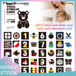 < Pluscloth > 1 Hộp Thẻ Flash Trắng Đen Cho Bé Sơ Sinh 0-3 Tháng Độ Tương Phản Cao Đồ Chơi Phát Triển Kích Thích Thị Giác Cho Trẻ Sơ Sinh Thẻ Học Tăng Trưởng Não Sớm An Toàn Khi Sử Dụng Ba