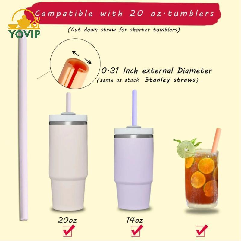 YOVIP Ống Hút Silicone Có Thể Tháo Rời, Mềm, Dễ Vệ Sinh, Dùng Lặp Lại, Phù Hợp Nhà Bếp VN