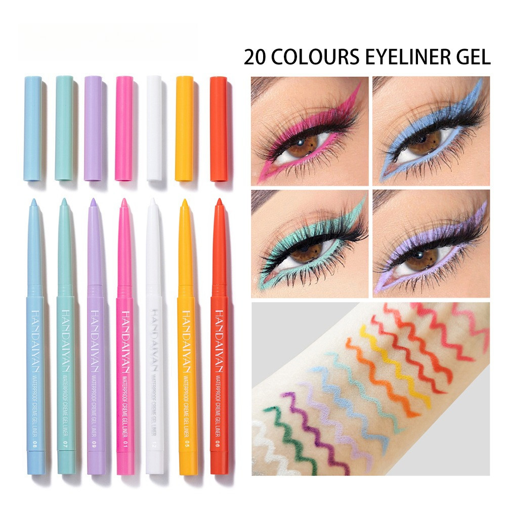 [XT]Chì Kẻ Mắt Gel Siêu Mảnh Nhiều Màu Ruột Xoay Tiện Lợi Khô Nhanh Chống Nước Lâu Trôi Không Lem Vẽ Hạ Mi Làm Phấn Mắt Cao Cấp