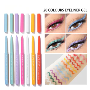 Chì Kẻ Mắt Gel Siêu Mảnh Nhiều Màu Ruột Xoay Tiện Lợi Khô Nhanh Chống Nước Lâu Trôi Không Lem Vẽ Hạ Mi Làm Phấn Mắt Cao Cấp