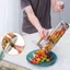 Giỏ nướng bằng thép không gỉ PYCOU, Lồng nướng BBQ cán bằng thép không gỉ di động nhẹ, cấp thực phẩm Phân phối nhiệt Giá nướng lưới xi lanh chống gỉ
