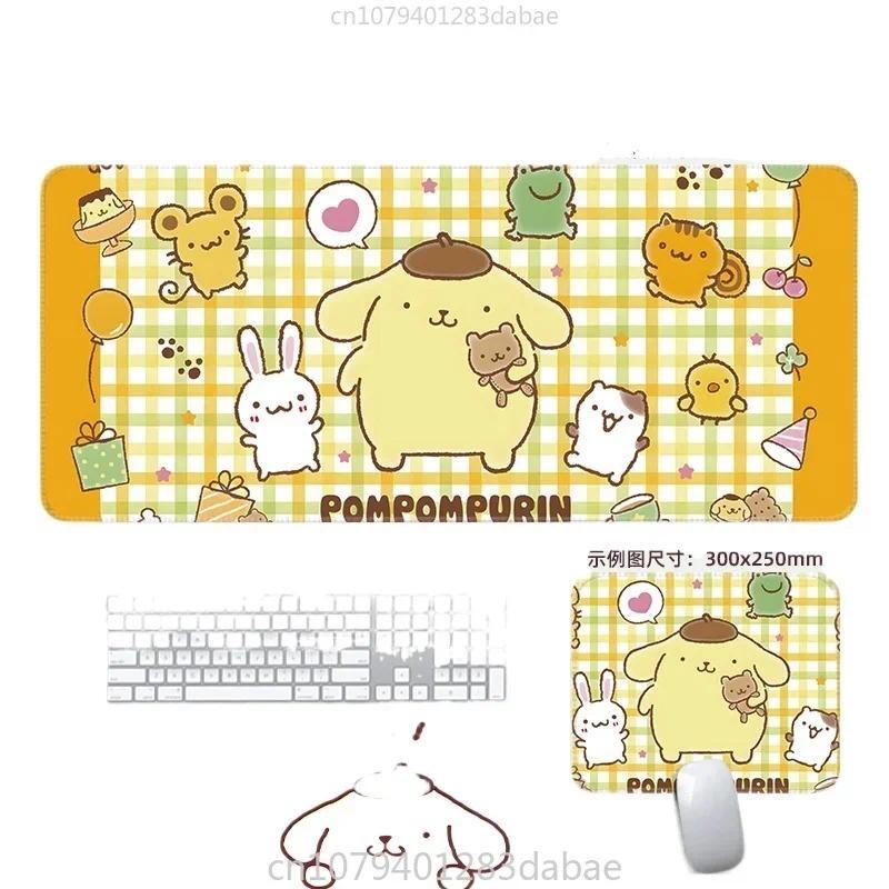 Kích Thước Văn Phòng Phù Hợp Với Chuột Miếng Lót Bàn Thảm Sanrio Pompompurin Miếng Lót Chuột Hoạt Hình Bền Vững Bàn Phím Miếng Lót Chống Trơn Trượt Bàn Thảm