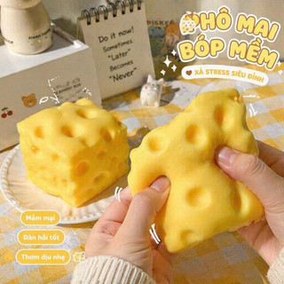 【BabyJoy】Đồ chơi bóp phô mai Jumbo,squishy,chậm đàn hồi,có thể tạo hình, bóng giảm căng thẳng