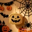 Đồ trang trí treo tường Macrame Halloween Boho Dệt Bí ngô / Bát Tua Rua Mặt dây chuyền để trang trí tiệc cửa trước
