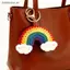 # HB # Luy Bốn Lá Cỏ Ba Lá Móc Khóa Hình Trái Tim Dễ Thương Hoa Handmade Túi Dệt Charm Móc Khóa Túi Sáng Tạo Trang Trí Mặt Dây Chuyền.