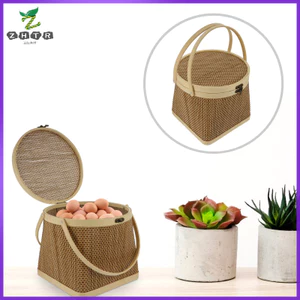 Giỏ đựng đồ dệt màu trắng Hampers Thu hoạch cho vườn Rau Tổ chức Giỏ thực phẩm có nắp đậy zhenghtr