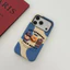 Ốp lưng iPhone nhân vật thực phẩm "Cutefriend" màu xanh lam, "Need Smile" dễ thương cho iPhone 11 / 12 / 13 / 14 / 15 / 16 / 17 Pro Max Vỏ điện thoại đánh bóng xỉn màu mới Series Thiết kế 2 trong 1