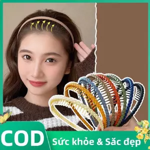 Trong Kho Đầy Màu Sắc Matte Răng Hairbands Mũ Nón Ngoài Trời Tóc Hoop Phụ Kiện Thời Trang Cá Tuyết