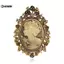 KUZHEN 1X Vintage Cameo Phong Cách Victoria Pha Lê Tiệc Cưới Nữ Mặt Dây Chuyền Thổ Cẩm Pin HOT