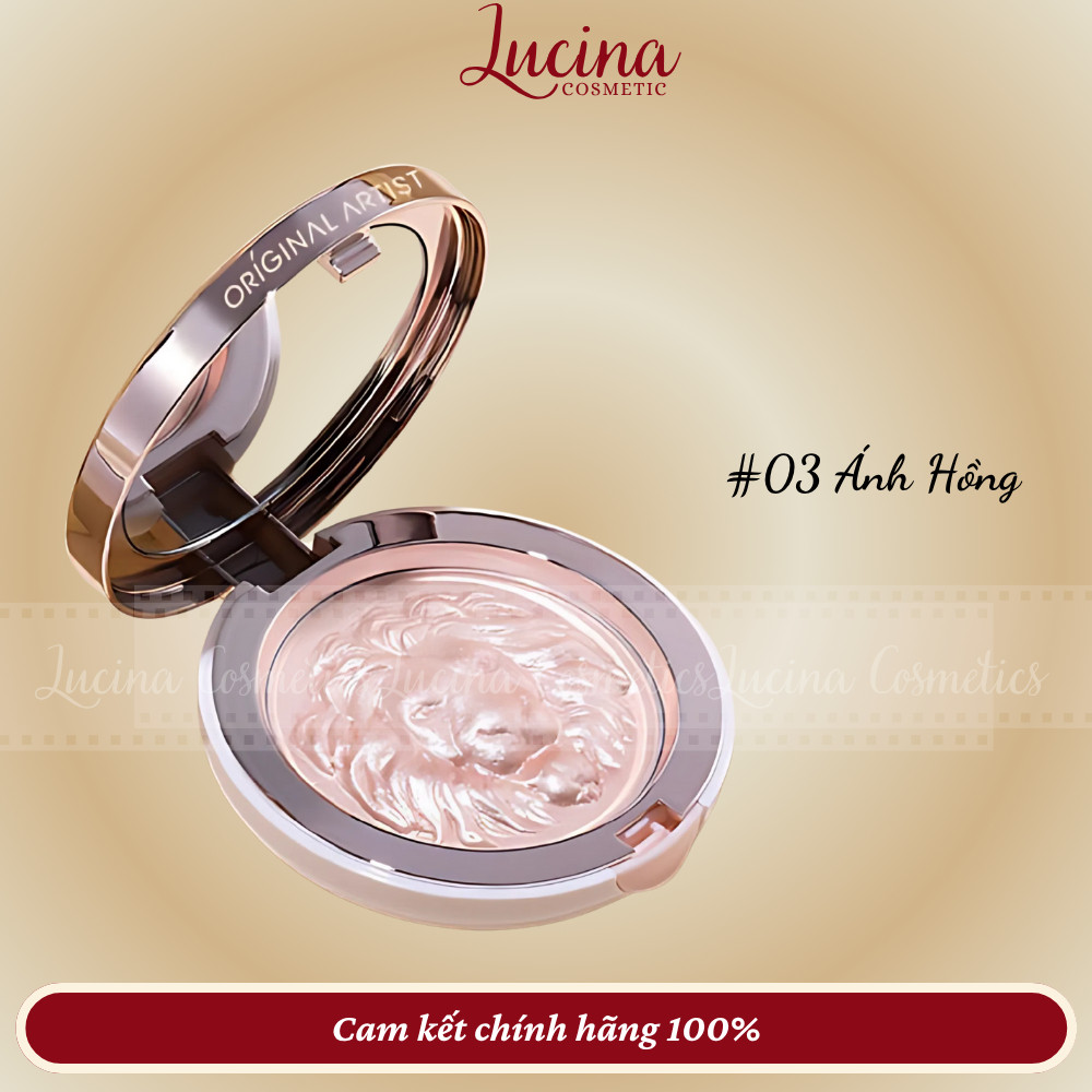 Phấn Bắt Sáng Highlight Lion Gloss Powder Lion Siêu Mịn, Lên Màu Chuẩn, Căng Bóng Tự Nhiên, Phấn Bám Lên Màu Đẹp