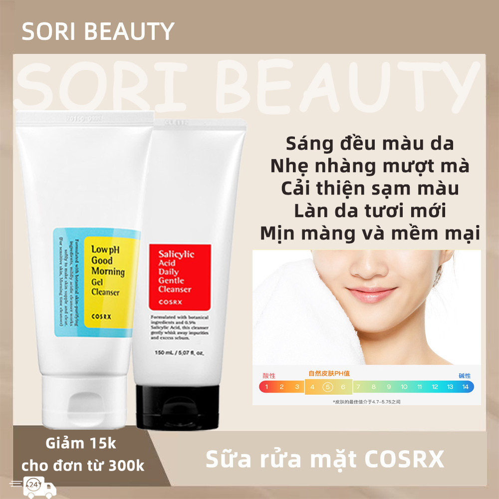 COSRX Low pH Good Morning Gel Cleanser - Làm Sạch Da Nhẹ Nhàng, Cân Bằng Độ pH