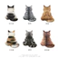 Quạt Mèo Sáng Tạo 3D Mèo Lưng Gối Sang Trọng Ngộ nghĩnh Dễ Thương Đồ Chơi Meow Ngôi Sao Động Vật Mô Phỏng Búp Bê Búp Bê