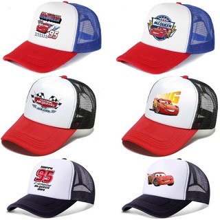 Mũ CARS Lightning McQueen in mũ bóng chày Minnie thoáng khí mũ chống nắng lưới polyester mũ xe tải có thể điều chỉnh mũ quà tặng sinh nhật
