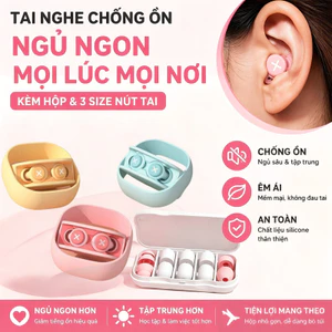 Nút bịt tai chống ồn silicone mềm giảm tiếng ồn hiệu quả phù hợp ngủ học tập bền dễ vệ sinh an toàn