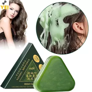 < YEI > Xà phòng dầu gội thảo dược tự nhiên Usman Grass & Platycladus Xà phòng thủ công Nuôi dưỡng tóc, Kiểm soát dầu, sảng khoái, chăm sóc tóc mềm mại và êm dịu 120g Mới