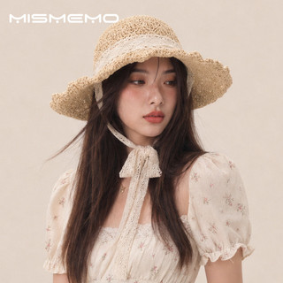MISMEMO Mũ Rơm Ren Cho Mùa Hè Đi Biển, Che Nắng và Gấp Lại Dễ dàng