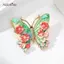 AqToCna Vintage Hoa Lớn Bướm Thổ Cẩm 5 Màu Côn Trùng Đẹp Trâm Cài Cho Nữ Thời Trang Nhiều Màu Sắc Động Vật Chân Trang Sức Quà Tặng AqToCna
