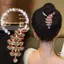 AqToCna Thanh Lịch Tinh Tế Peaco Vuốt Tóc Kẹp Sáng Bóng Kim Cương Giả Nữ Cô Gái Đuôi Ngựa Bule Kẹp Tóc Phụ Kiện Tóc AqToCna
