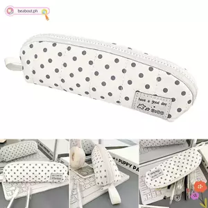 Bút chì BEABOUT, Túi đựng bút thiết kế chấm bi dung tích lớn, Túi đựng bút chì cầm tay đa chức năng dành cho học sinh