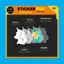 Set Sticker Quoobee rồng vàng cắt sẵn Khổ A5,dán xe cute,Decal Dán Mũ Bảo Hiểm,Vali,Tivi, Đàn, Laptop,bình giữ nhiệt