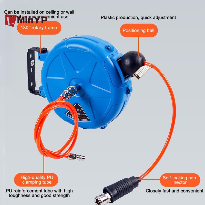 CMinYP Máy Nén Ống Cuộn Có Thể Thu Vào 10m Tự Động Tua Lại Dụng Cụ Cuộn Dây Có Xoay Braet Qui Khớp Nối Máy Nén Khí Vinh Quang