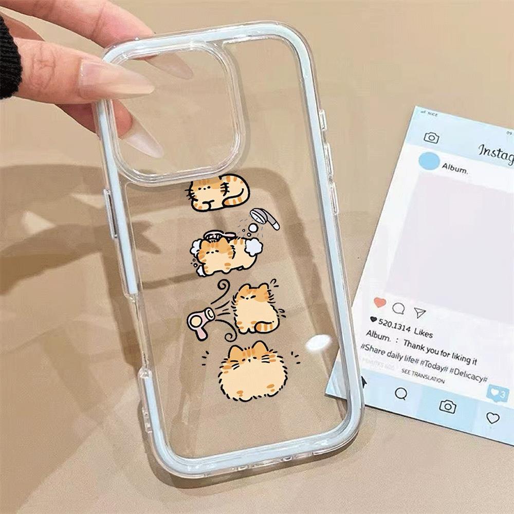 Xếp chồngOrangeCat cho iPhone17promax trường hợp điện thoại161514plus3trong1bezel131211pro