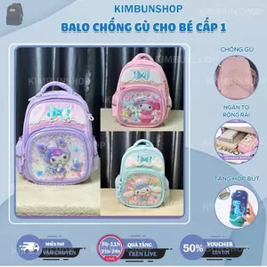 Balo Kim Tuyến Bling Chống Gù Bé Cấp 1 Hình – Nhẹ, Chống Nước, Tặng Hộp Bút- Kimbunshop95