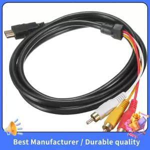 Bộ chuyển đổi cáp AV âm thanh Video 5 Feet 1,5m màu đen cho HDTV 1080P
